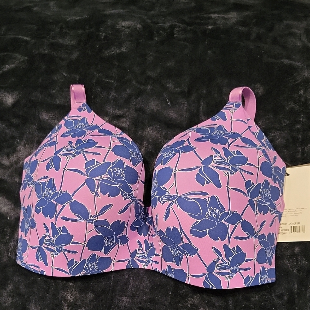 Knix Floral Pink and Blue Bra with Full Coverage